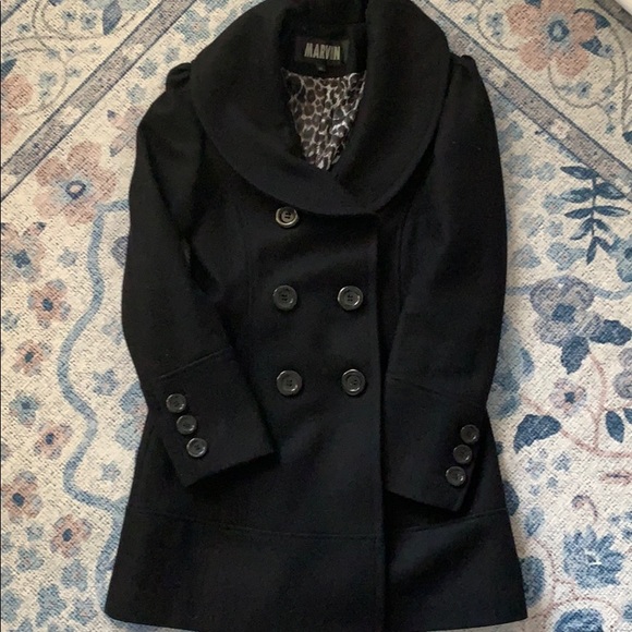 Marvin Richards Jackets & Blazers - Marvin Richards Black wool Peacoat